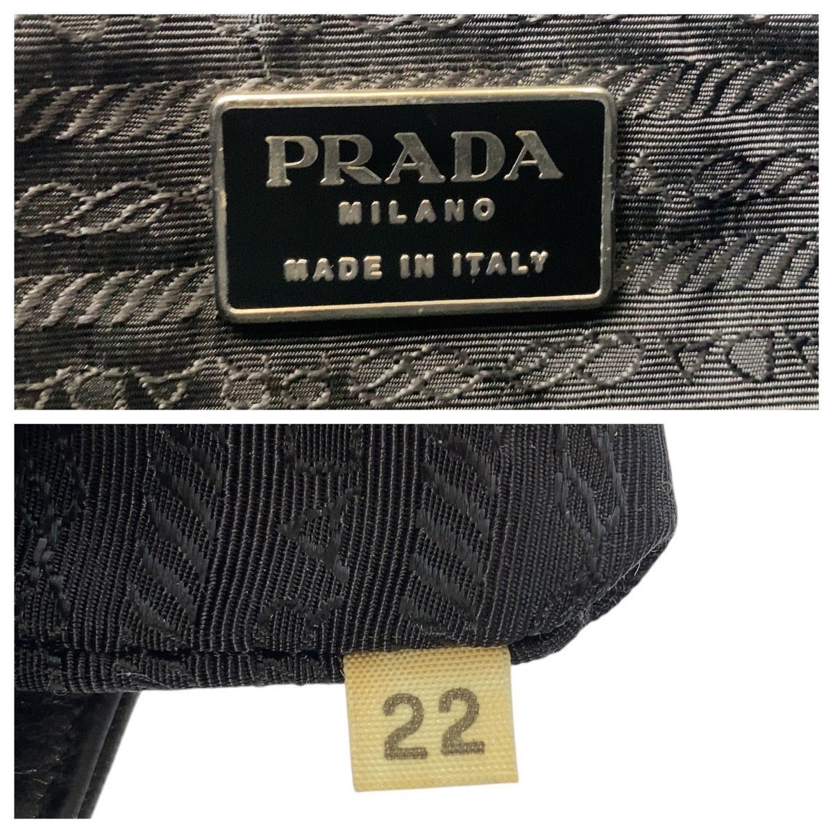 PRADA Shoulder Bag Leather, Plastic black Shoulder Bag Women Used Authentic