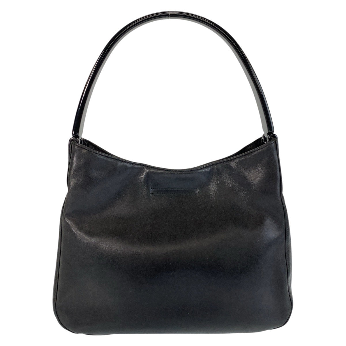 PRADA Shoulder Bag Leather, Plastic black Shoulder Bag Women Used Authentic