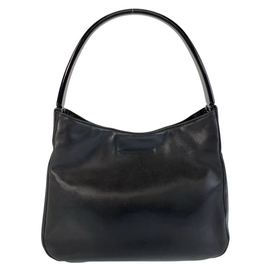 PRADA Shoulder Bag Leather, Plastic black Shoulder Bag Women Used Authentic