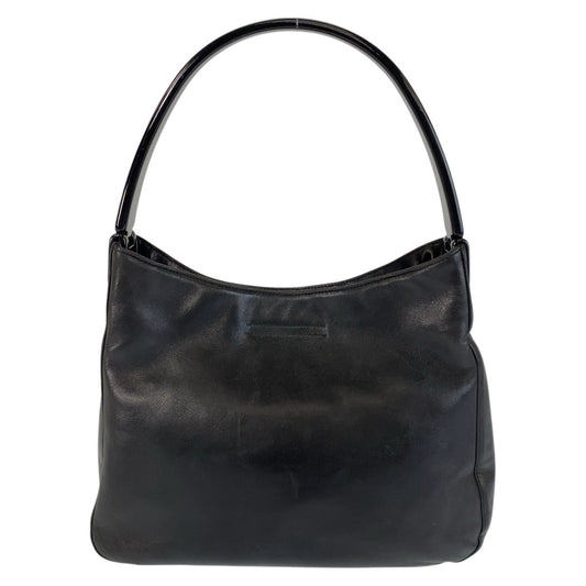 PRADA Shoulder Bag Leather, Plastic black Shoulder Bag Women Used Authentic