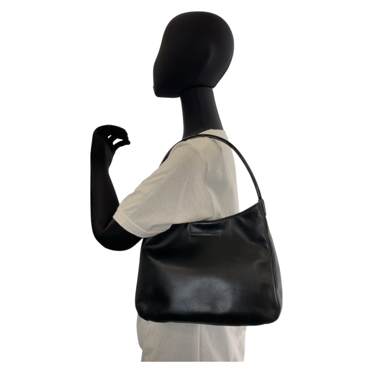 PRADA Shoulder Bag Leather, Plastic black Shoulder Bag Women Used Authentic