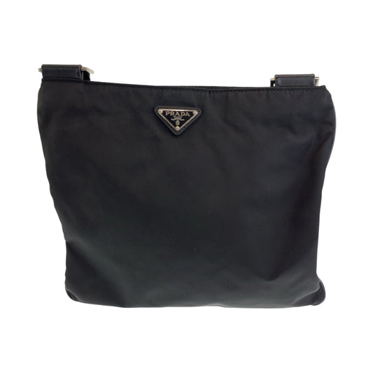 PRADA Shoulder Bag VA0340 Nylon Black SilverMetal Shoulder Bag Messenger bag Test Triangle With logo mens Used Authentic