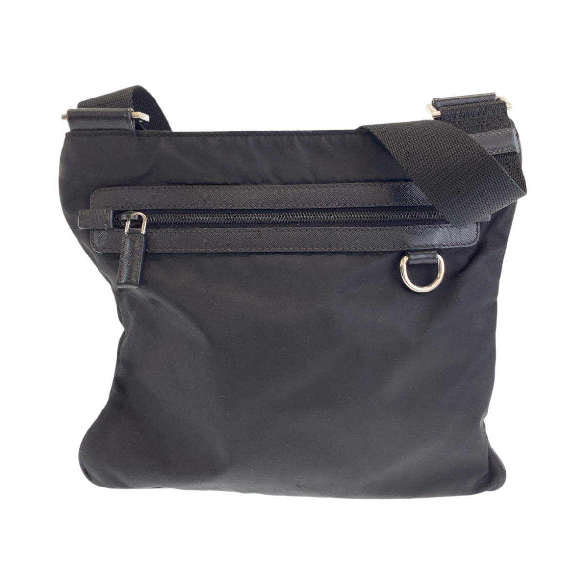 PRADA Shoulder Bag VA0340 Nylon Black SilverMetal Shoulder Bag Messenger bag Test Triangle With logo mens Used Authentic