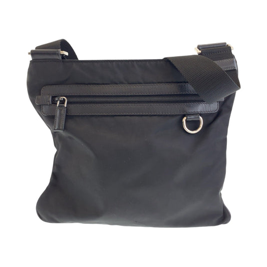 PRADA Shoulder Bag VA0340 Nylon Black SilverMetal Shoulder Bag Messenger bag Test Triangle With logo mens Used Authentic