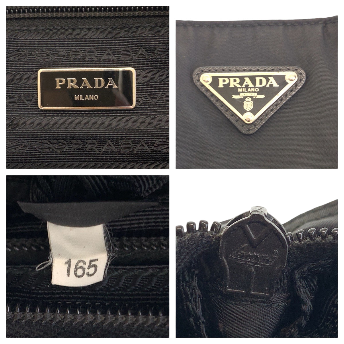 PRADA Shoulder Bag VA0340 Nylon Black SilverMetal Shoulder Bag Messenger bag Test Triangle With logo mens Used Authentic