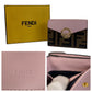 FENDI Tri-fold wallet leather Brown Folding wallet Compact wallet ZUCCA F IS FENDI Women Used Authentic