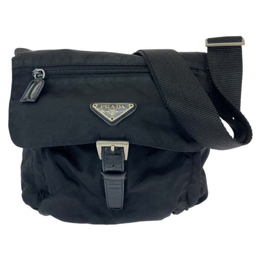 PRADA Shoulder Bag BT8994 Nylon black Crossbody Shoulder Bag Pochette Test Triangle With logo mens Used Authentic