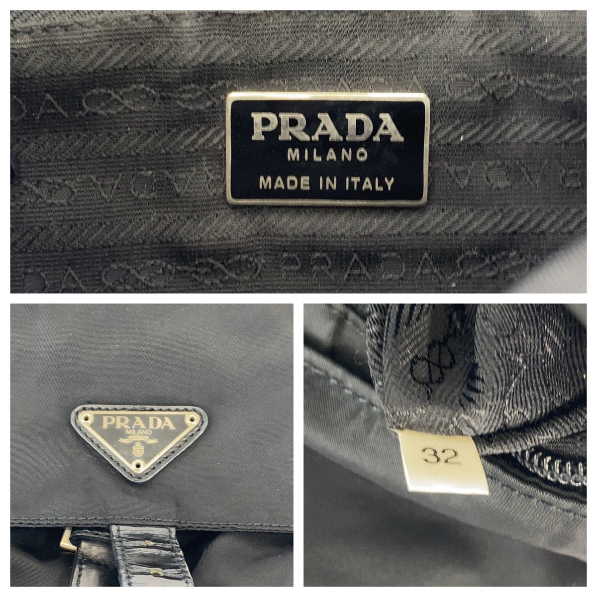 PRADA Shoulder Bag BT8994 Nylon black Crossbody Shoulder Bag Pochette Test Triangle With logo mens Used Authentic