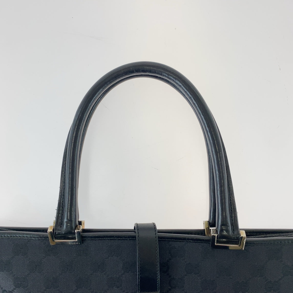 GUCCI Tote Bag 002 1064 GG canvas, leather black Tote Bag handbag Jackie Women Used Authentic