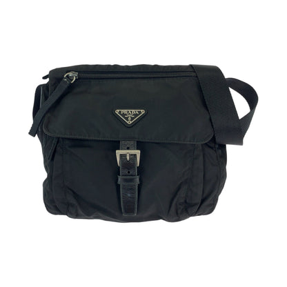 PRADA Shoulder Bag Nylon black Shoulder Bag Messenger bag Test Triangle With logo mens Used Authentic