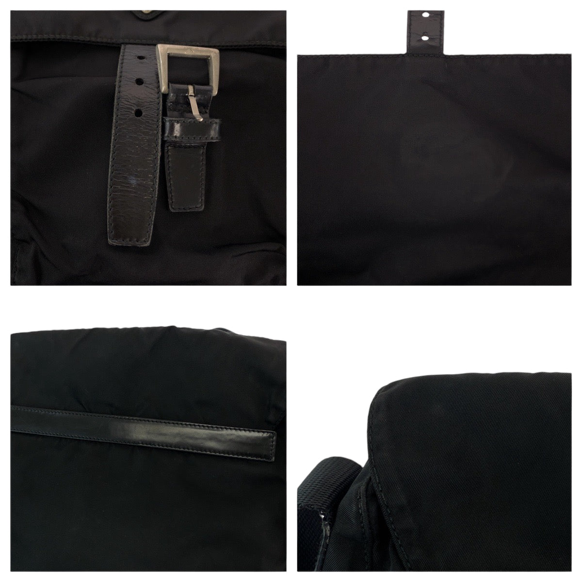 PRADA Shoulder Bag Nylon black Shoulder Bag Messenger bag Test Triangle With logo mens Used Authentic