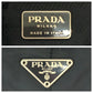 PRADA Shoulder Bag Nylon black One Shoulder Bag Test Triangle With logo plastic handle Women Used Authentic