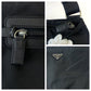 PRADA Shoulder Bag Nylon Black SilverMetal Shoulder Bag Crossbody Test Triangle With logo mens Used Authentic