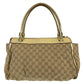 GUCCI Tote Bag 189831 GG canvas Beige Gold Metal Tote Bag Shoulder Bag Abbey Women Used Authentic
