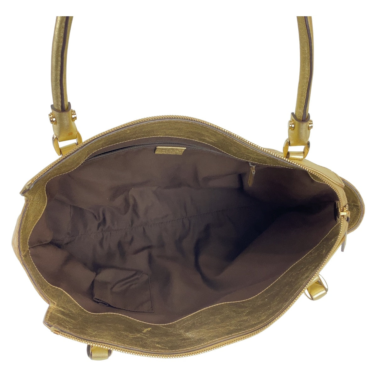 GUCCI Tote Bag 189831 GG canvas Beige Gold Metal Tote Bag Shoulder Bag Abbey Women Used Authentic