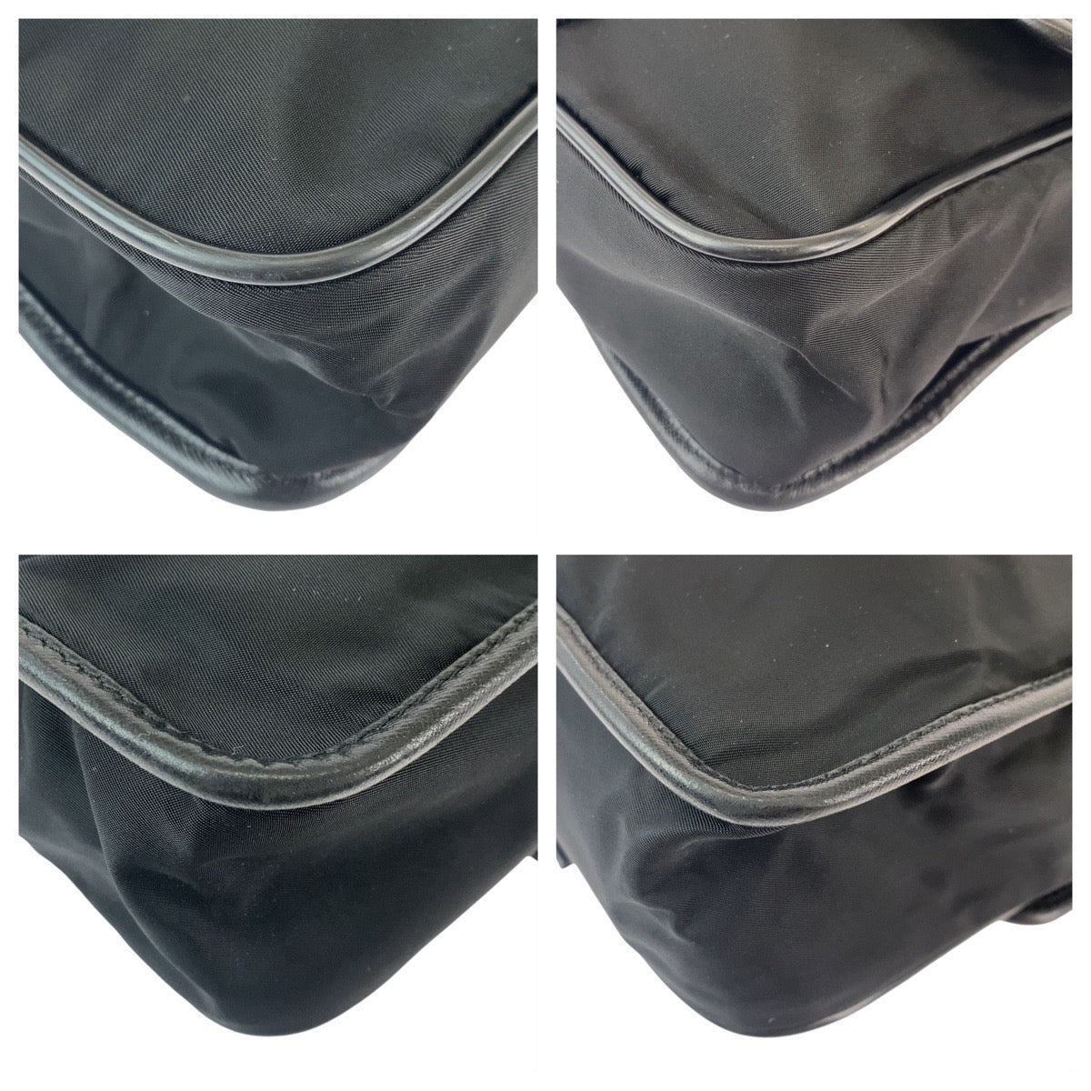 PRADA Shoulder Bag Nylon black Crossbody Shoulder Bag Messenger Bag Test Triangle With logo mens(Unisex) Used Authentic