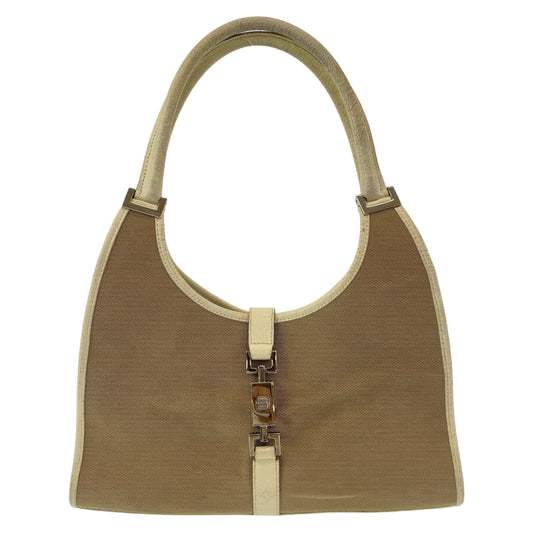 GUCCI Shoulder Bag 002 1067 canvas beige Shoulder Bag handbag Jackie Women Used Authentic