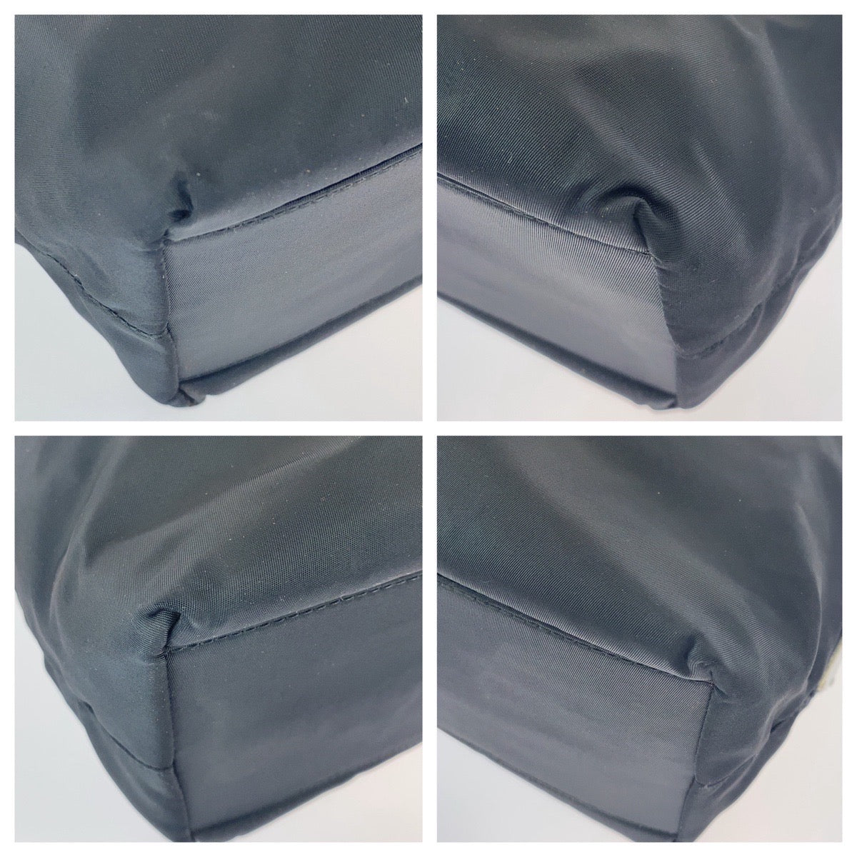 PRADA Tote Bag Nylon, Plastic black Tote Bag handbag Test Triangle With logo Women Used Authentic