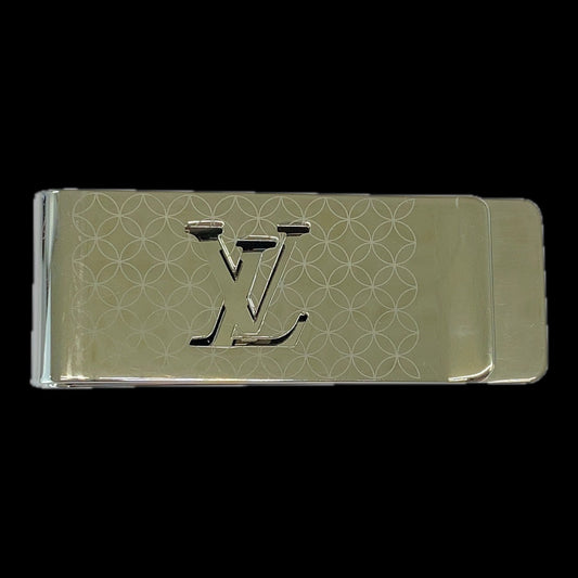 LOUIS VUITTON Money clip M65041 steel Silver Money clip Bill Clip Champs Elyses mens Used Authentic