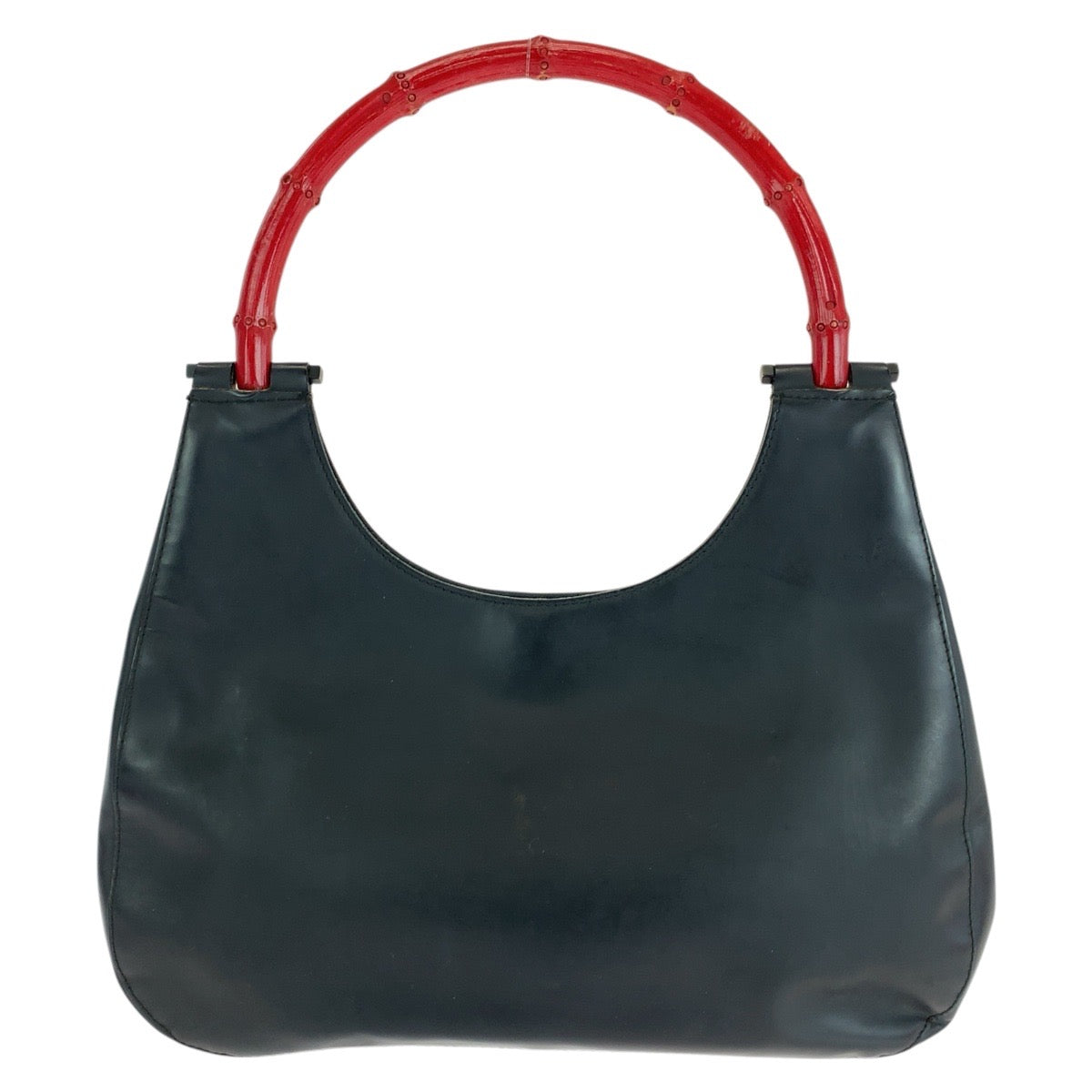 GUCCI Shoulder Bag 001 3739 leather black Bamboo Women Used Authentic