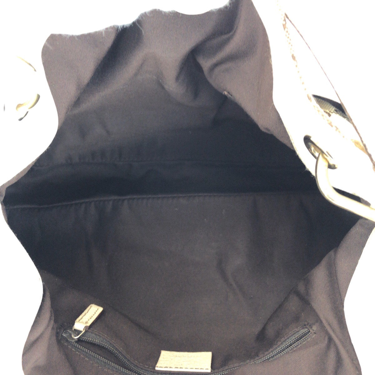 GUCCI Tote Bag 121023 GG canvas, leather Brown Tote Bag Shoulder Bag Women Used Authentic