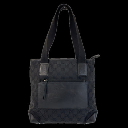 GUCCI Tote Bag 28893 GG canvas, leather black Tote Bag Shoulder Bag mens(Unisex) Used Authentic