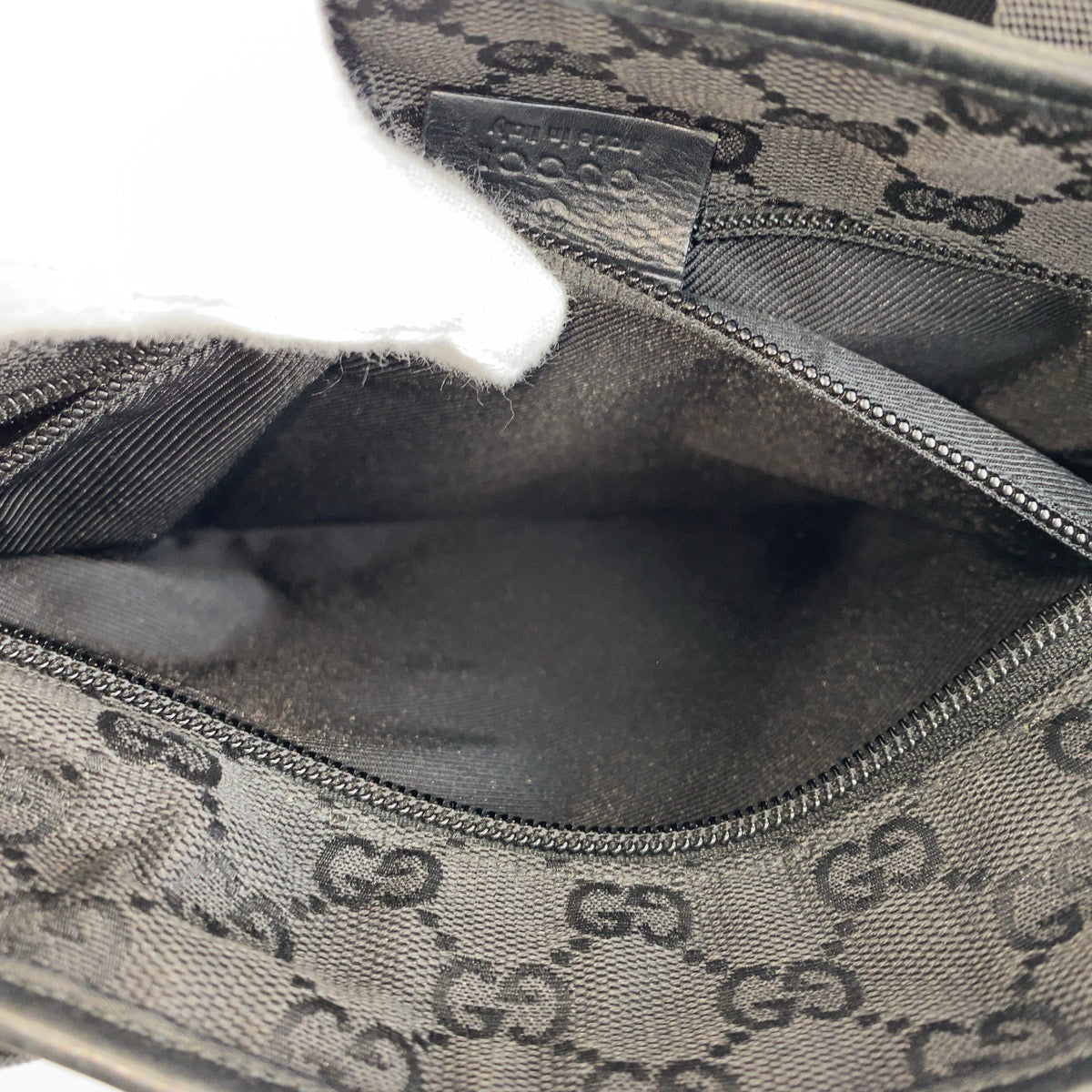 GUCCI Tote Bag 28893 GG canvas, leather black Tote Bag Shoulder Bag mens(Unisex) Used Authentic