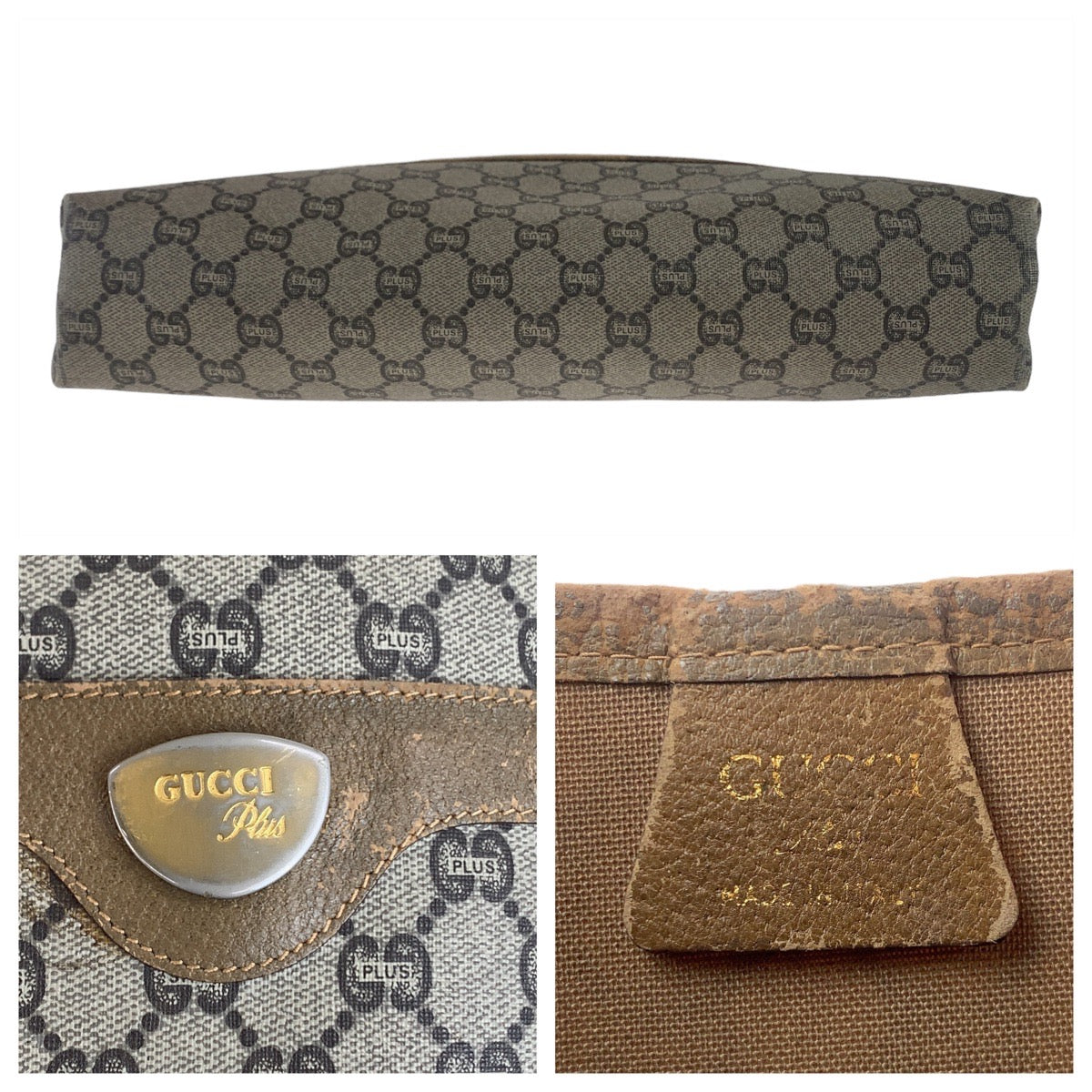 GUCCI Tote Bag GG Supreme Canvas beige GG Plus Sherry Line GG Supreme Old Gucci