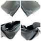 BALENCIAGA Sling bag 433625 leather Black Charcoal Gray SilverMetal Sling bag, waist bag, bum bag Punching logo mens Used Authentic