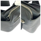 BALENCIAGA Sling bag 433625 leather Black Charcoal Gray SilverMetal Sling bag, waist bag, bum bag Punching logo mens Used Authentic