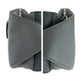 BALENCIAGA Sling bag 433625 leather Black Charcoal Gray SilverMetal Sling bag, waist bag, bum bag Punching logo mens Used Authentic
