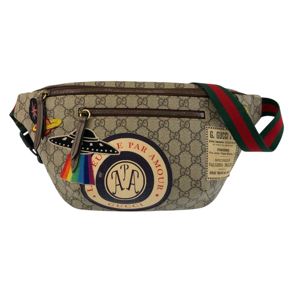GUCCI Sling bag 529711 GG Supreme Canvas Beige brown Courier Sherry Line