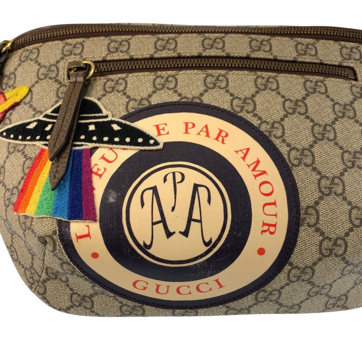 GUCCI Sling bag 529711 GG Supreme Canvas Beige brown Courier Sherry Line
