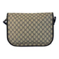 GUCCI Shoulder Bag 201732 GG Supreme Canvas Gray Navy SilverMetal Shoulder Bag Messenger bag mens Used Authentic