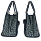 Dior Tote Bag Canvas, Leather Navy Gold Metal Tote Bag handbag Trotter Women Used Authentic