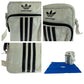 BALENCIAGA Shoulder Bag 721850 leather White Black White Metal Shoulder Bag pochette adidas collaboration Three stripes mens Used Authentic