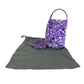 BALENCIAGA Shoulder Bag 656682 Ikat nylon canvas Purple Multicolor SilverMetal Shoulder Bag Handbag 2way Drawstring Bucket Bag Flower Pu Women Used Authentic