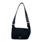 PRADA Shoulder Bag Nylon Black Black SilverMetal Test Triangle With logo