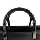 GUCCI Handbag 002 1035 leather Black Gold Metal Handbag Tote Bag Shoulder Bag 2way Bamboo Women Used Authentic