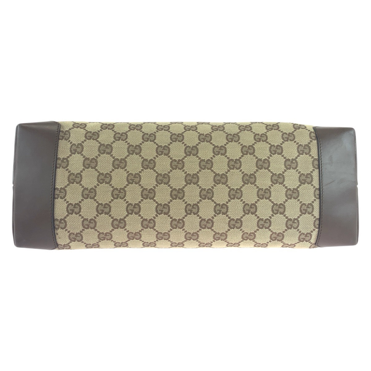 GUCCI Tote Bag 34339 GG canvas, leather Beige brown Tote Bag Shoulder Bag Women Used Authentic