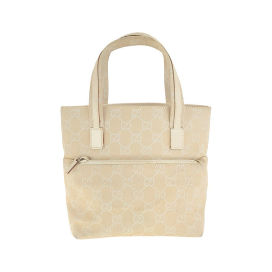 GUCCI Tote Bag 002.1079 GG canvas Beige Ivory Tote Bag handbag Women Used Authentic