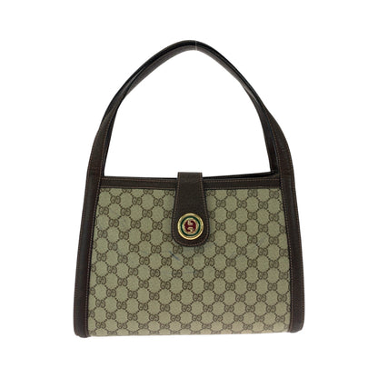 GUCCI Shoulder Bag GG Supreme Canvas Beige Brown Gold Metal Shoulder Bag Shoulder Bag Old Gucci Women Used Authentic