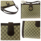 GUCCI Shoulder Bag GG Supreme Canvas Beige Brown Gold Metal Shoulder Bag Shoulder Bag Old Gucci Women Used Authentic