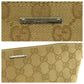 GUCCI Handbag 07198 GG canvas, leather Beige Green SilverMetal Handbag accessory pouch Women Used Authentic