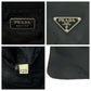 PRADA Shoulder Bag Nylon Black SilverMetal Shoulder Bag pochette Test Triangle With logo Women Used Authentic