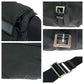 PRADA Shoulder Bag Nylon Black SilverMetal Shoulder Bag pochette Test Triangle With logo Women Used Authentic