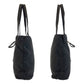 PRADA Tote Bag 22 Nylon Black SilverMetal Tote Bag Shoulder Bag Test Triangle With logo Women Used Authentic