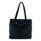 PRADA Tote Bag Nylon, Leather Black SilverMetal Tote Bag Shoulder Bag Test Triangle With logo Women Used Authentic