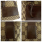 GUCCI Tote Bag 019 0402 GG canvas Brown Beige SilverMetal Tote Bag Shoulder Bag Women Used Authentic