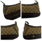 GUCCI Shoulder Bag 269893 GG canvas Dark Brown Beige Gold Metal Shoulder Bag handbag Sherry line Women Used Authentic